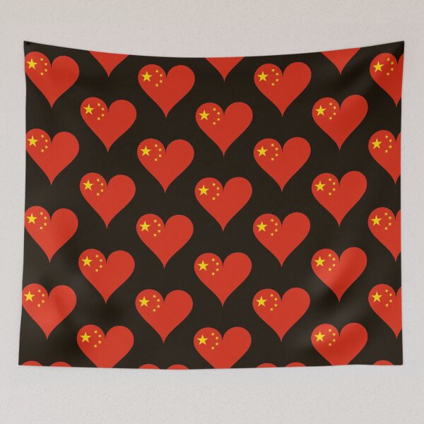 Item preview, China Flag Heart  designed and sold by PleasantValley.