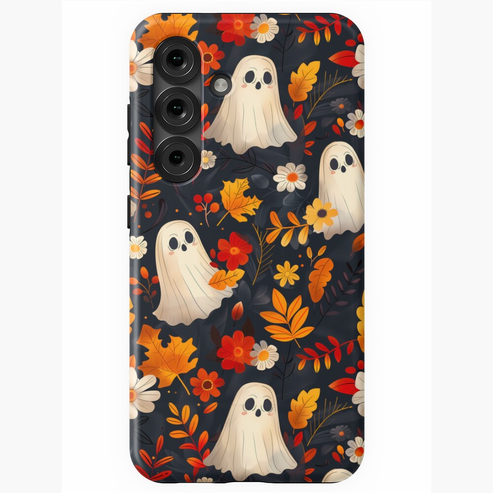 Samsung Galaxy Tough Case — Spooky Ghosts, Fall Leaves Edition