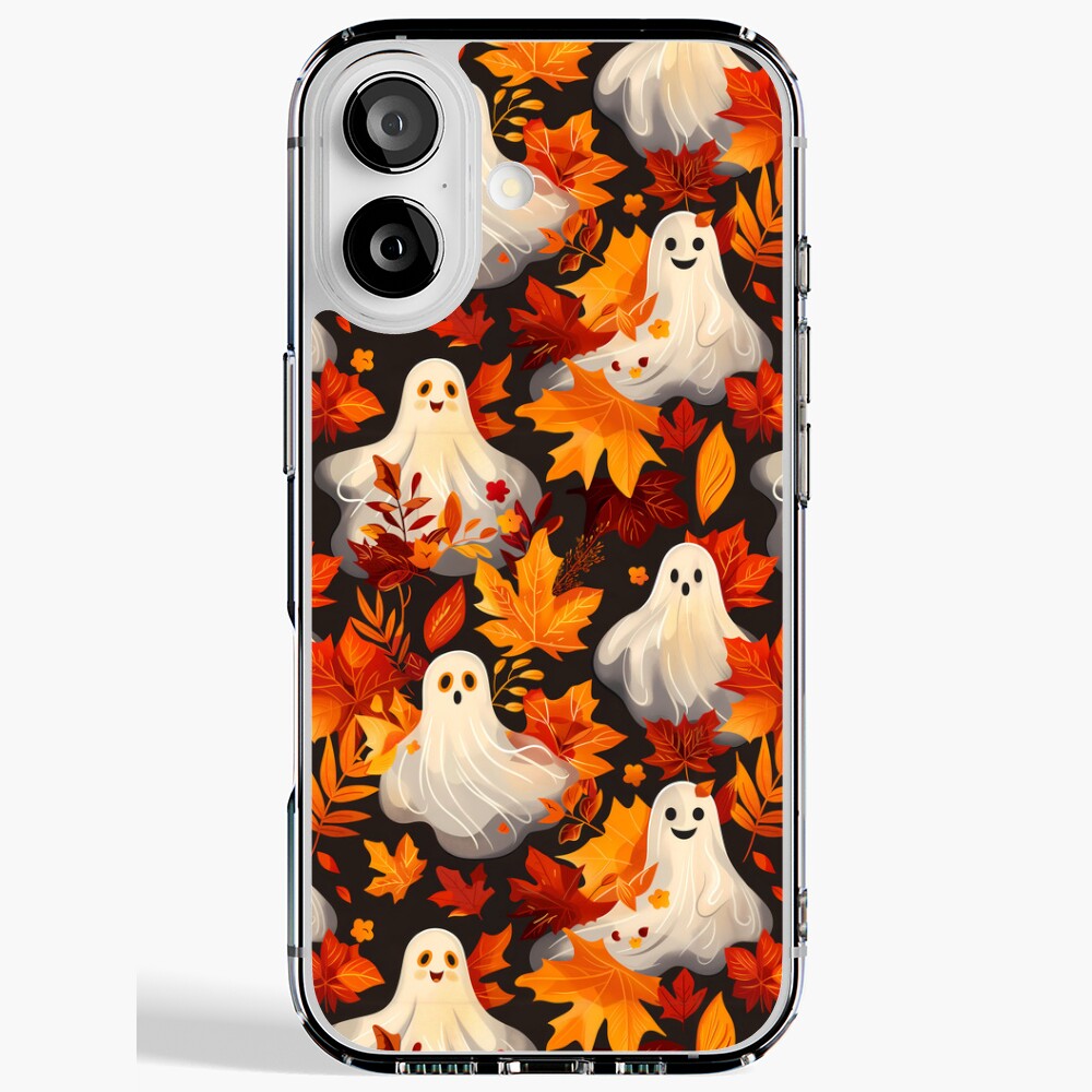 Halloween Spooky Fall Vibes Ghosts iPhone Soft Case
