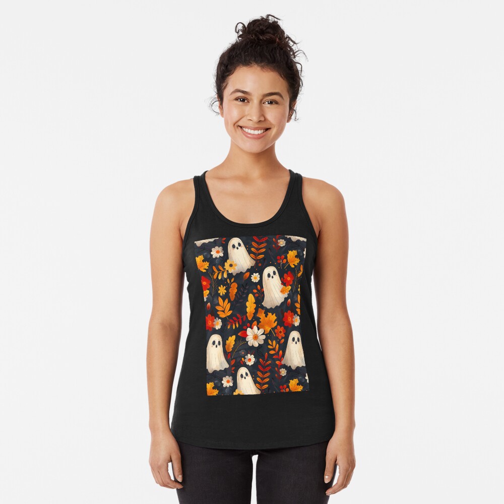 Halloween Spooky Ghosts, Fall Leaves Edition