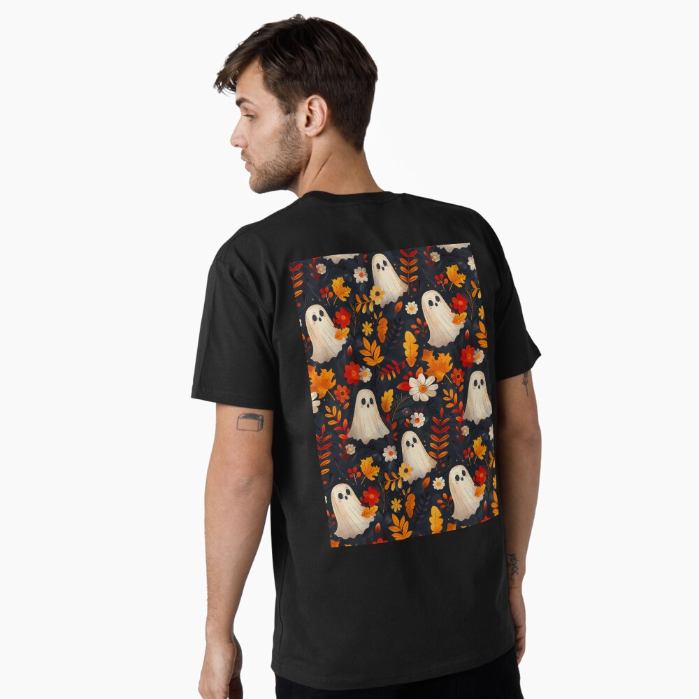 Halloween Spooky Ghosts: Fall leaves edition Premium Oversized Hoodie