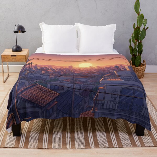 Item preview, Anime-Style City Sunset designed and sold by ArcadeAura.