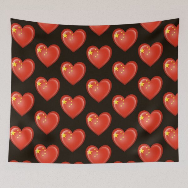 Item preview, Chinese Heart Flag designed and sold by PleasantValley.