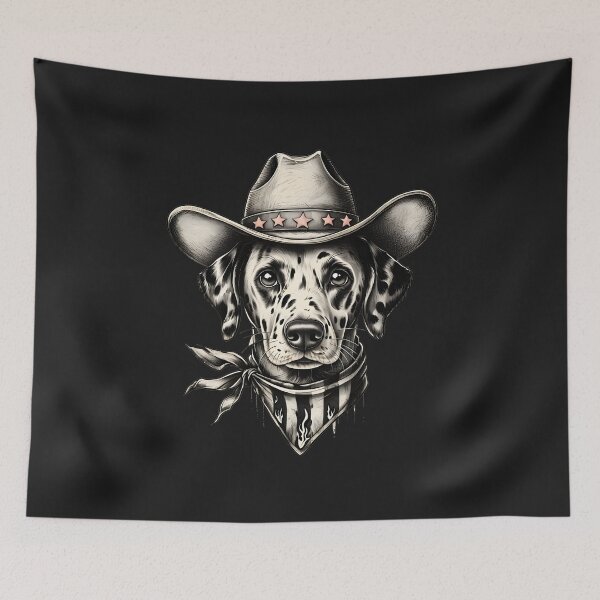 Item preview, Pink Dalmatian Cowboy – Western Dog Shirt for Dog Lovers designed and sold by JoyMuse.