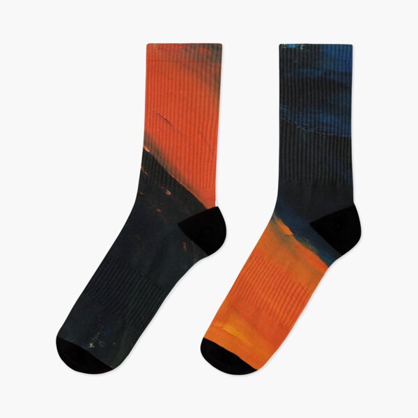 Item preview, Bold Abstract Painting with Sweeping Black Curve, Bright Orange, Deep Blue, and Pink Brushstroke Composition designed and sold by Mimoshi ⭐⭐⭐⭐⭐.