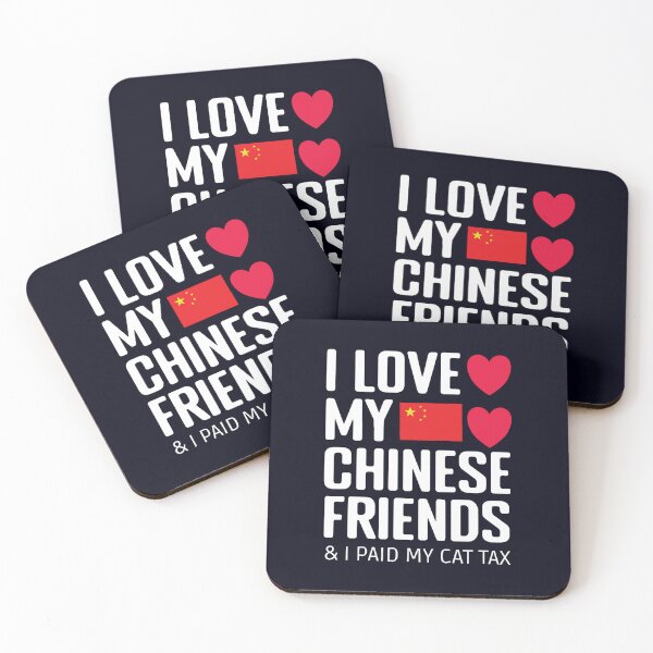 Item preview, Funny Social Media I Love Chinese Friends I Paid Cat Tax  designed and sold by PleasantValley.