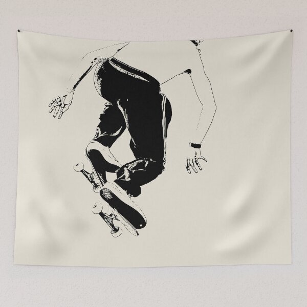 Item preview, Skateboarding, Black Neutral Sidekick Skateboard, Minimalist art skateboarder designed and sold by ArticraftShop.