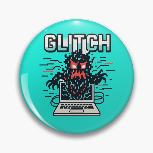 Item preview, Retro Pixel Glitch Monster Emerging From Laptop designed and sold by ArtComixHaven.