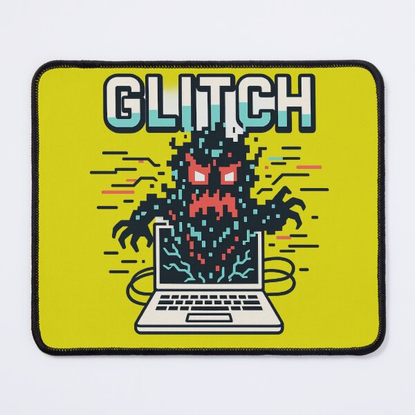 Item preview, Retro Pixel Glitch Monster Emerging From Laptop designed and sold by ArtComixHaven.