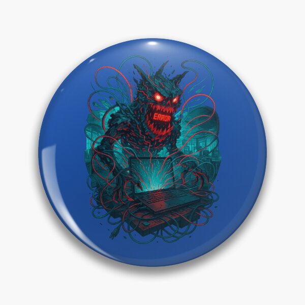 Item preview, Evil Digital Virus Emerging From Laptop Chaos designed and sold by ArtComixHaven.