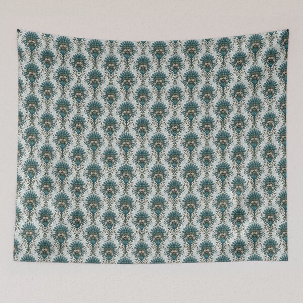 Item preview, Aurelian Heritage Print – Vintage Peacock & Floral Pattern designed and sold by Heritage Hive Studio.