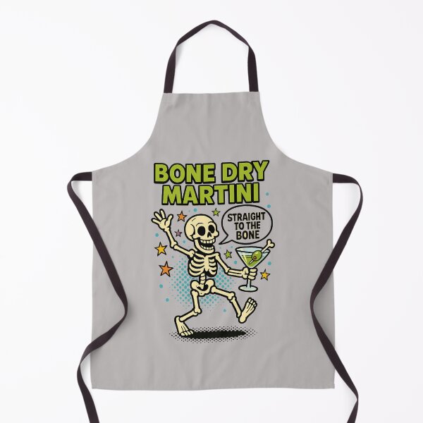 Item preview, Bone Dry Martini – Dancing Skeleton Halloween Cocktail Pop Art designed and sold by DebuggedDressed.