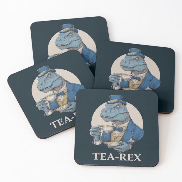 Item preview, Funny T-Rex Dino Drinking Tea designed and sold by drizzd.