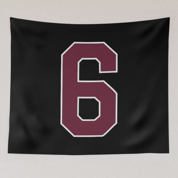 Item preview, "Number 6 Bold Design - Collegiate Numbers, Varsity Style, Personalized Monogram Art" designed and sold by artworkathome.