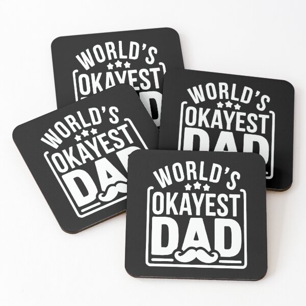 Item preview, World’s Okayest Dad, Funny Father’s Day Mustache, Proud To be Okayish, Mustache, Mustache Dad Joke, New Dad Gifts designed and sold by PrintItStudio.