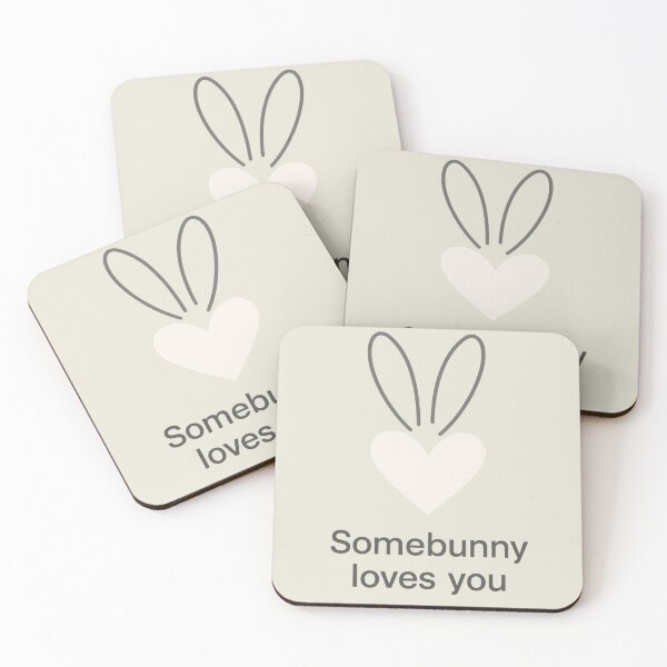 Item preview, Somebunny Loves You – Cute Bunny Romantic Minimalist T-Shirt designed and sold by AdelStore.