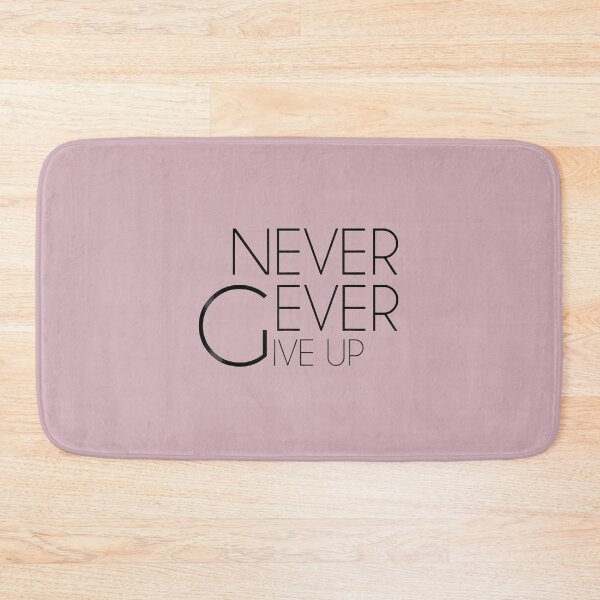 Item preview, Never Ever Give Up Motivational Typography By Merch, Limited Edition designed and sold by floresuvart.