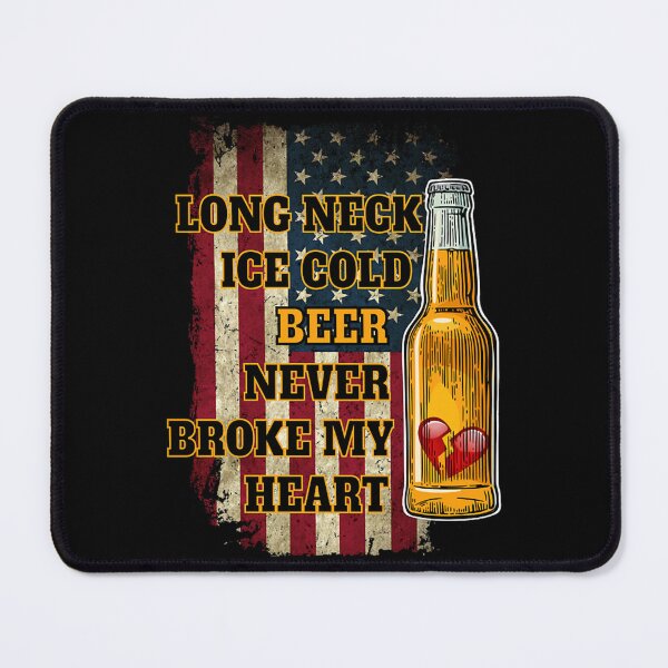 Item preview, Long Neck Iced Cold Beer Never Broke My Heart Fitted V-Neck  designed and sold by reetwarnic.