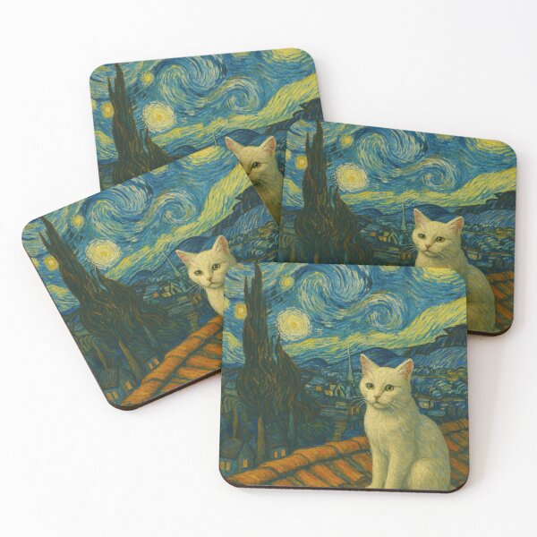 Item preview, Meownight Whiskers: Starry Rooftop Cat Dreamscape designed and sold by Ocelot-T.
