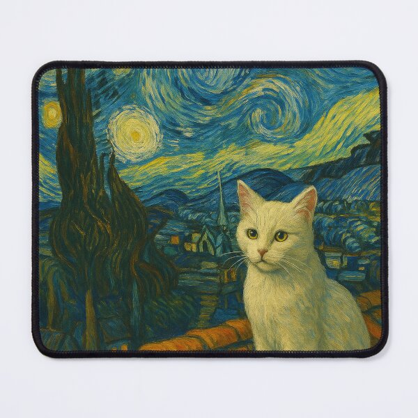 Item preview, Meownight Whiskers: Starry Rooftop Cat Dreamscape designed and sold by Ocelot-T.