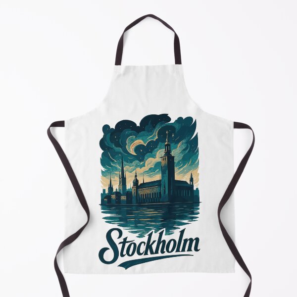Item preview, Stockholm yellow blue capital Sweden gift designed and sold by Pineapple-Tree.