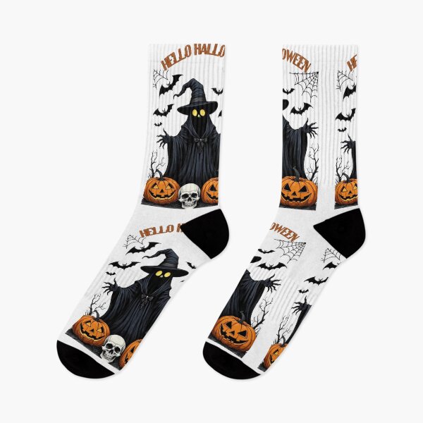 Item preview, Halloween, pumpkin, ghost, spiderwebs, bats, skull, creepy, spooky, designed and sold by Coolparrotgirl.