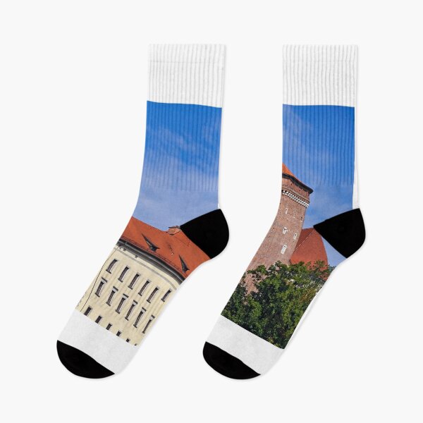 Item preview, Wawel castle tower with the Polish flag, Krakow Poland designed and sold by goceris.