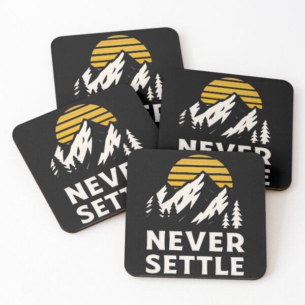 Item preview, Never Settle – mountain adventure & nature motif designed and sold by Unikat.SE.