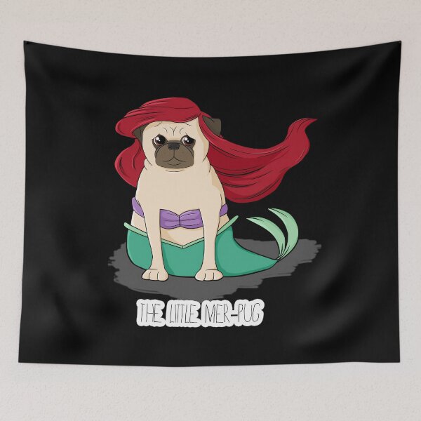 Item preview, The Little Mer-Pug 	 designed and sold by wullefsi85.