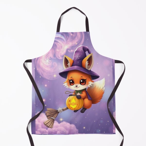Item preview, Adorable Fox Witch Flying with Pumpkin Lantern T-Shirt designed and sold by ArmaanArts.