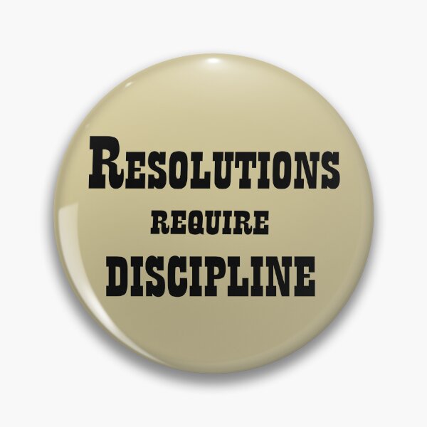 Item preview, Resolutions Require Discipline – Motivational Quote Design designed and sold by ArtNestVerse.
