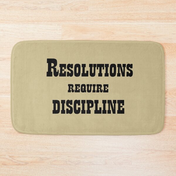Item preview, Resolutions Require Discipline – Motivational Quote Design designed and sold by ArtNestVerse.