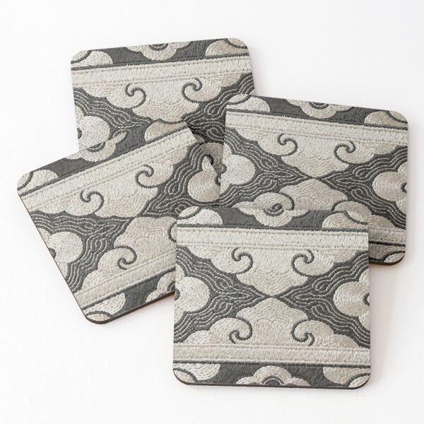 Item preview, Symmetrical Embroidered Auspicious Cloud Pattern designed and sold by zzz888.