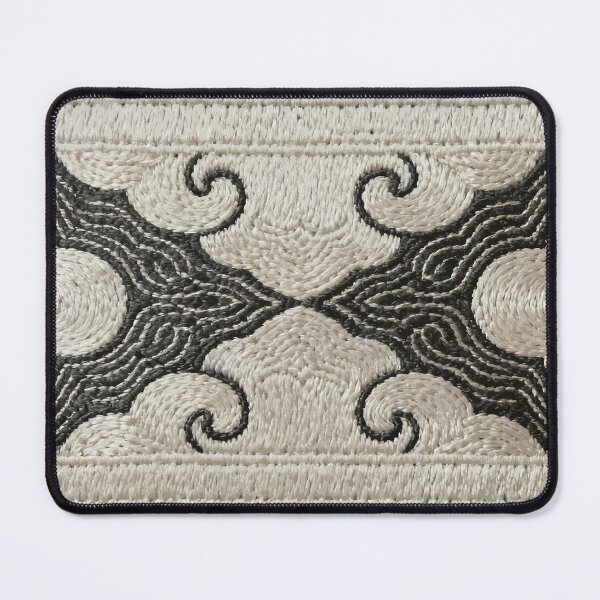 Item preview, Symmetrical Embroidered Auspicious Cloud Pattern designed and sold by zzz888.