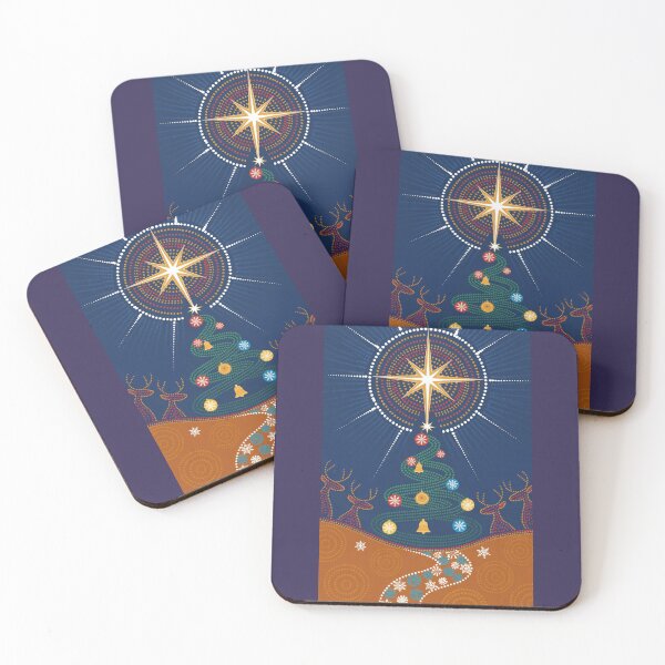 Item preview, Holiday Spirit – Christmas Tree and Deer in Colorful Dots designed and sold by Syrupulse.