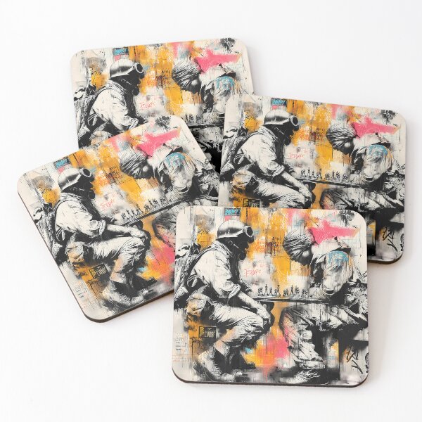 Item preview, Soldiers Playing Chess – Political Street Art designed and sold by Moisky Art.