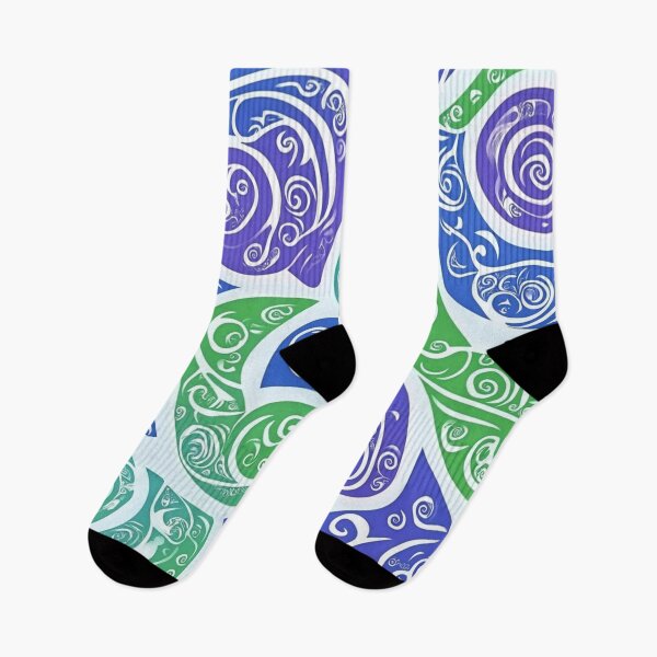 Item preview, New Zealand Māori Paua Pattern Koru Seamless Pattern designed and sold by GrinGalore.
