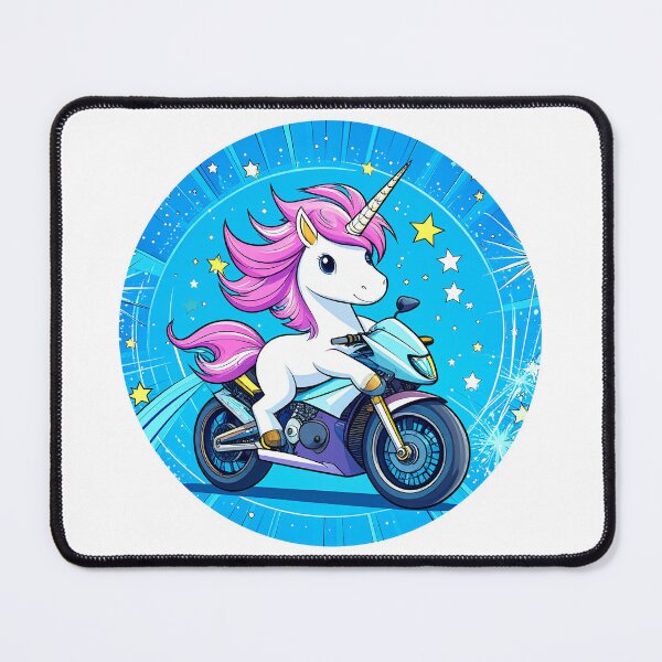 Item preview, Unicorn riding a motorcycle designed and sold by BADESIGNZZ.