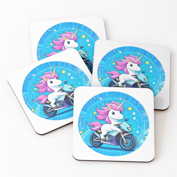 Item preview, Unicorn riding a motorcycle designed and sold by BADESIGNZZ.