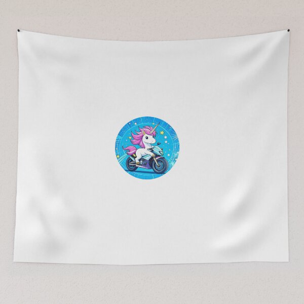 Item preview, Unicorn riding a motorcycle designed and sold by BADESIGNZZ.