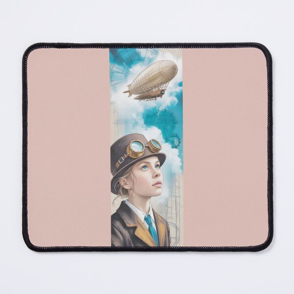 Item preview, Steampunk Girl & Blimp Adventure By Merch, Limited Edition designed and sold by COOPERFRINK.