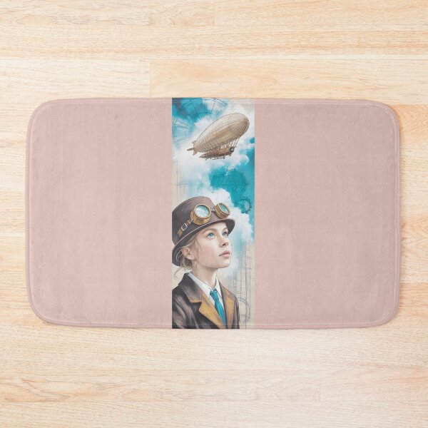 Item preview, Steampunk Girl & Blimp Adventure By Merch, Limited Edition designed and sold by COOPERFRINK.
