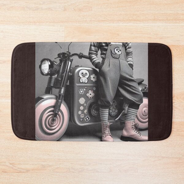 Item preview, "Skull on Wheels: Moto-Creep Chic with a Side of Sass" designed and sold by Print Fiction.