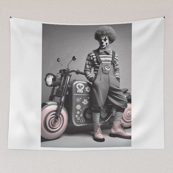 Item preview, "Skull on Wheels: Moto-Creep Chic with a Side of Sass" designed and sold by Print Fiction.