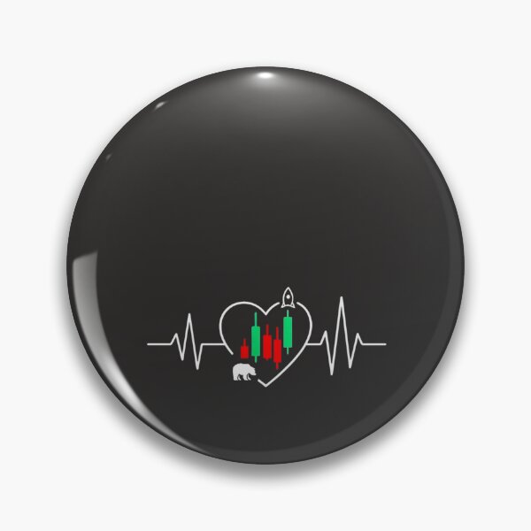 Item preview, Heartbeat Candlestick Chart Positive Trader Design designed and sold by DiaryPN.