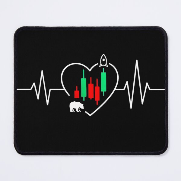 Item preview, Heartbeat Candlestick Chart Positive Trader Design designed and sold by DiaryPN.