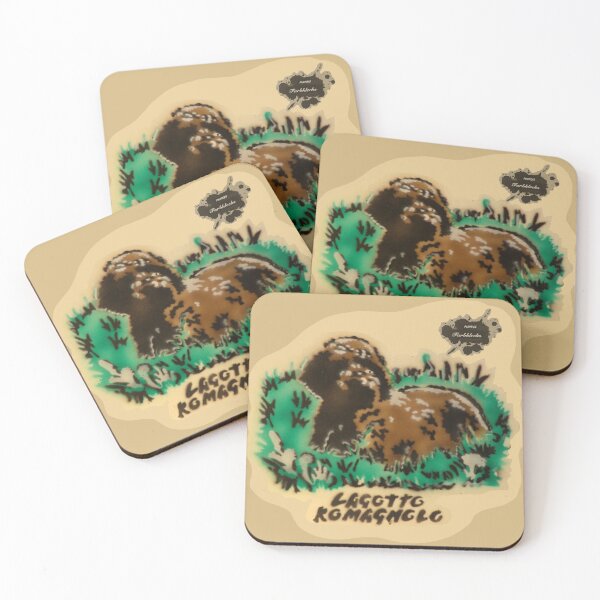Item preview, A Lagotto Romagnolo lies in the grass designed and sold by marysfarbklecks.