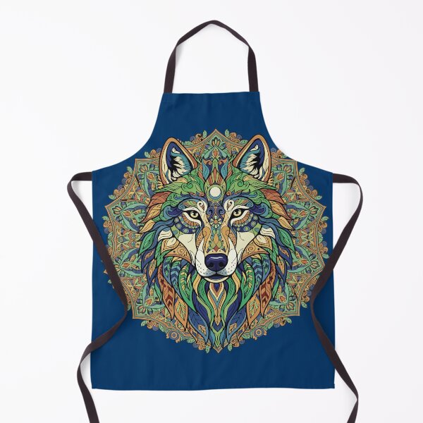 Item preview, Sacred Mandala Wolf – Bohemian Geometric Spirit Animal Design designed and sold by ATLAS SOUL.