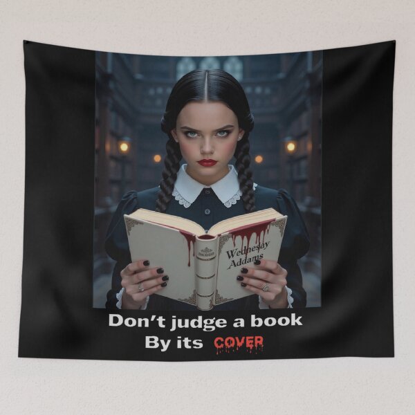 Item preview, Wednesday. Don’t judge a book by its cover designed and sold by WednesdayAndYou.