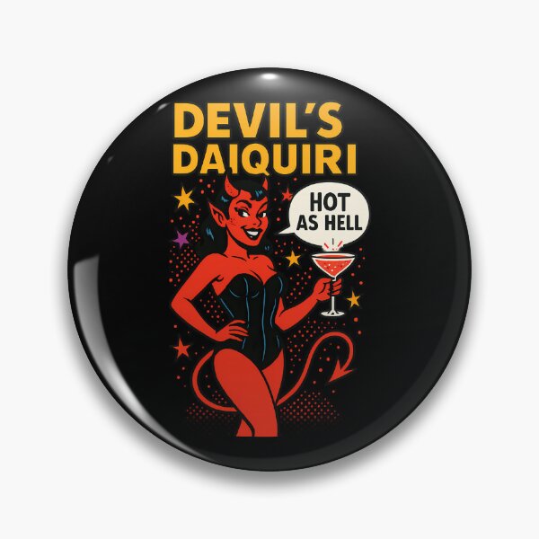 Artikelvorschau, Devil’s Daiquiri – Sexy Devil Halloween Pop Art Design - Hot as hell entworfen und verkauft von DebuggedDressed.